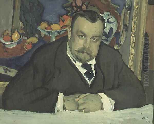 Portrait of I. Morosov, 1910 Oil Painting by Valentin Aleksandrovich Serov