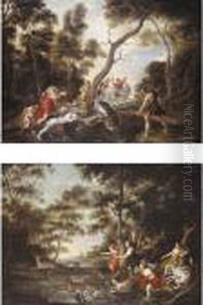 And Her Nymphs Hunting Fallow Deer Oil Painting by Peter Paul Rubens