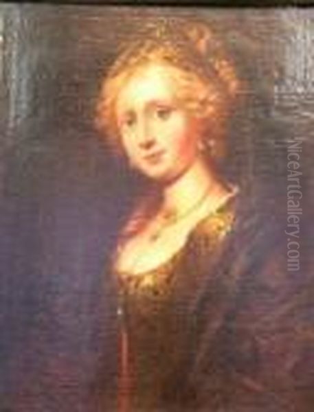 Portrait Of Helen Fourment Oil Painting by Peter Paul Rubens