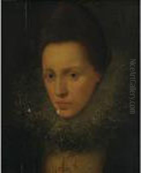 Portrait Of A Woman In A Lace Ruff Oil Painting by Peter Paul Rubens