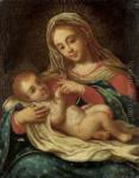 Madonna Mit Kind. Oil Painting by Peter Paul Rubens