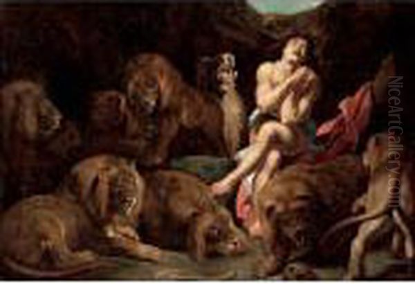 Daniel In The Lions' Den Oil Painting by Peter Paul Rubens