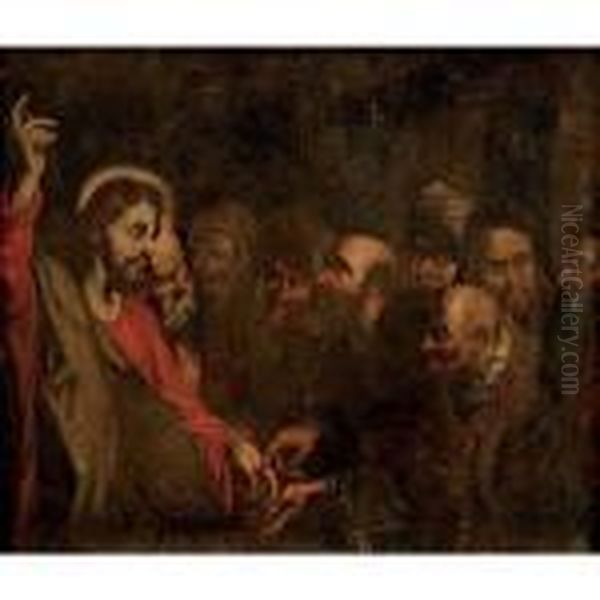 Christ And The Money Changers Oil Painting by Peter Paul Rubens