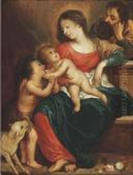 The Holy Family With The Infant Saint John The Baptist Oil Painting by Peter Paul Rubens