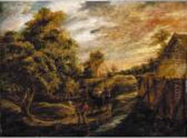 Evening Landscape Oil Painting by Peter Paul Rubens