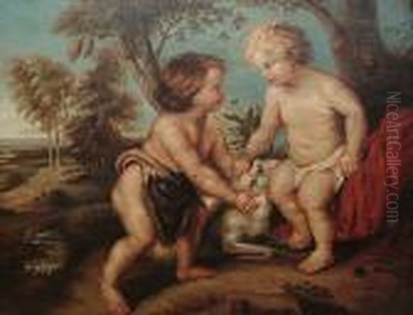 The Christ Child With The Infant St John Oil Painting by Peter Paul Rubens