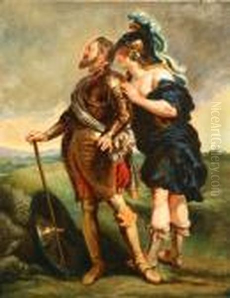 Henry Iv And Minerva Oil Painting by Peter Paul Rubens