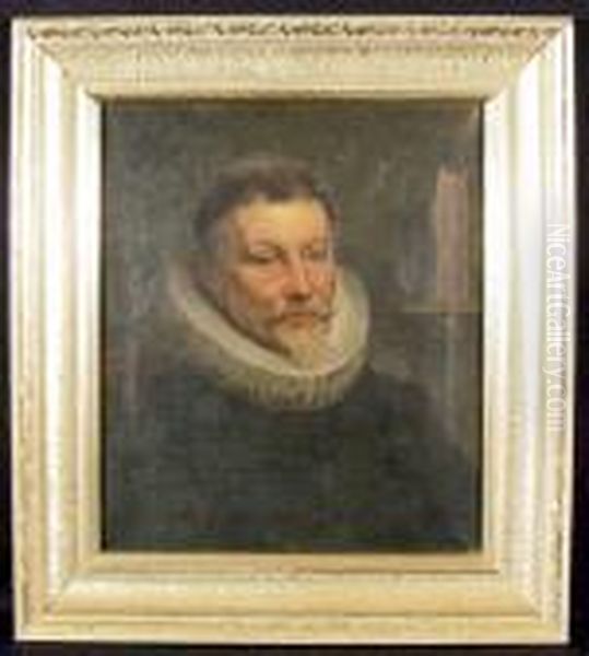 A Portrait Of A Man With A Ruffled Collar Oil Painting by Peter Paul Rubens