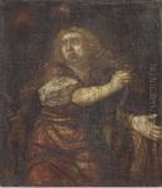 A Female Saint? Oil Painting by Peter Paul Rubens