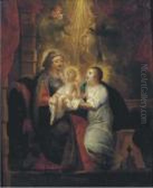 The Madonna And Child, With Saint Anne Oil Painting by Peter Paul Rubens