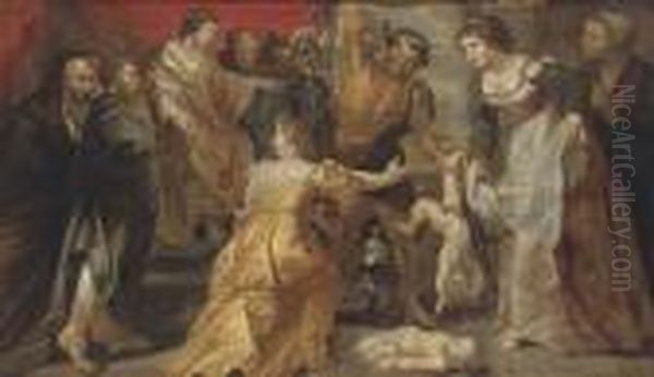 The Judgement Of Solomon Oil Painting by Peter Paul Rubens