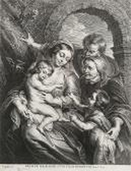 The Holy Family With The Bird (hollstein 175) Oil Painting by Peter Paul Rubens