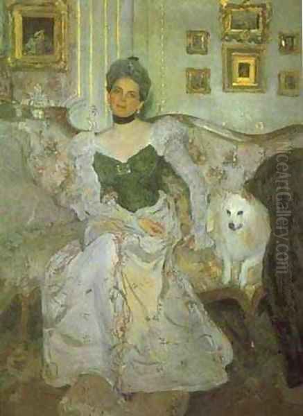 Portrait Of Princess Zinaida Yusupova 1900-2 Oil Painting by Valentin Aleksandrovich Serov