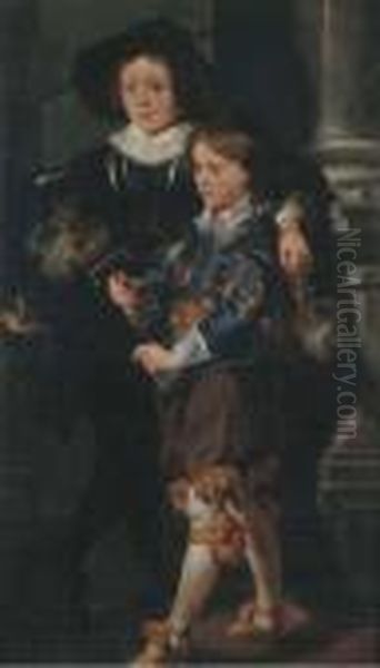 Ritratto Di Albert E Nicholaas Rubens Oil Painting by Peter Paul Rubens