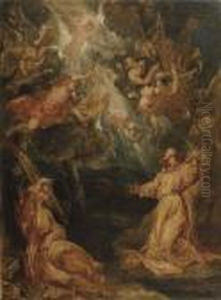 Saint Francis Receiving The Stigmata Oil Painting by Peter Paul Rubens