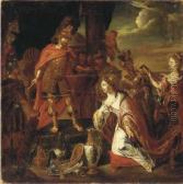 The Wedding Of Alexander And Roxana Oil Painting by Peter Paul Rubens