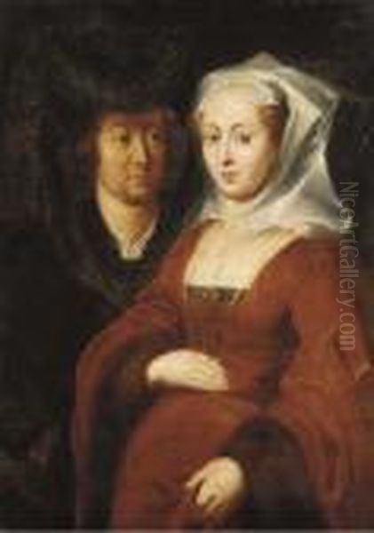 Ansegisus And Saint Bega Oil Painting by Peter Paul Rubens