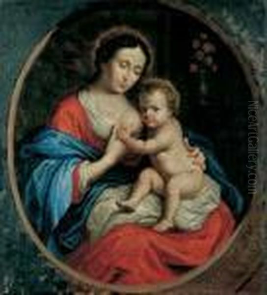 Madonna Das Kind Stillend. Oil Painting by Peter Paul Rubens