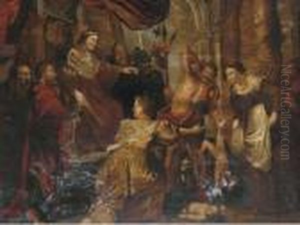 The Judgement Of Solomon Oil Painting by Peter Paul Rubens