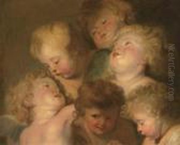 A Study Of Putti Oil Painting by Peter Paul Rubens