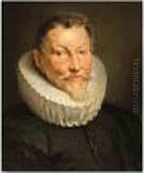 Portrait Of Jan Brandt, Head And Shoulders Oil Painting by Peter Paul Rubens