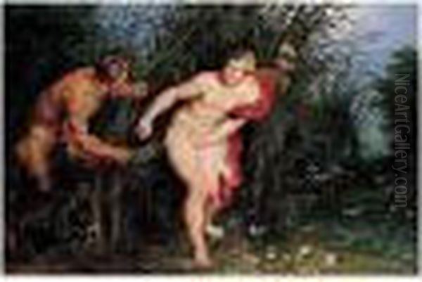 Pan And Syrinx Oil Painting by Peter Paul Rubens