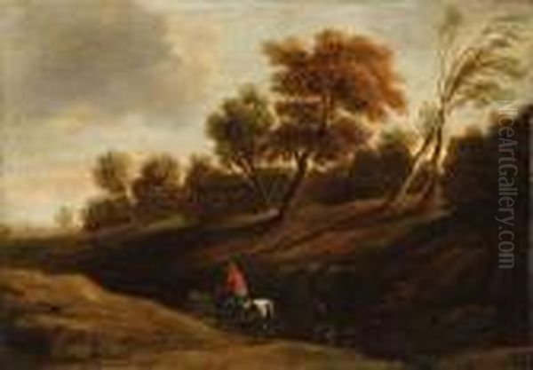 A Wooded Landscape With A 
Peasant On A Cart-horse; And A Woodedlandscape With A Peasant Woman On A
 Cart-horse Oil Painting by Peter Paul Rubens