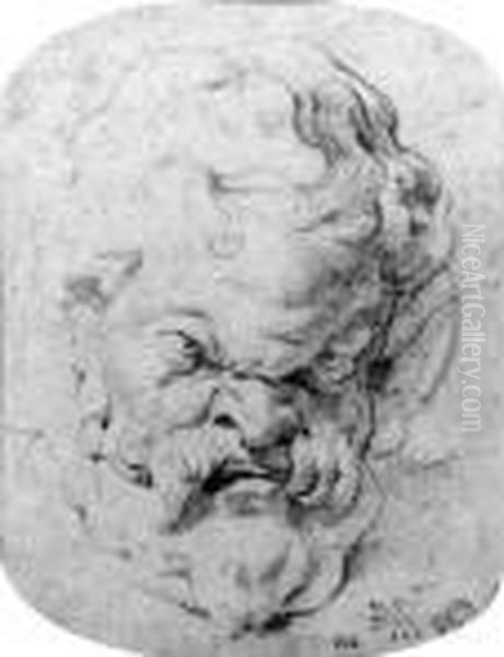 The Head Of Silenus, After The Antique Oil Painting by Peter Paul Rubens