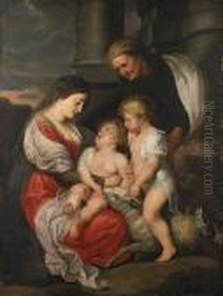 The Holy Family With The Infant Saint John The Baptist Oil Painting by Peter Paul Rubens