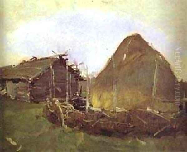 Haystack 1901 Oil Painting by Valentin Aleksandrovich Serov