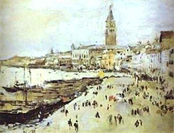 Seaside In Venice Study 1887 Oil Painting by Valentin Aleksandrovich Serov