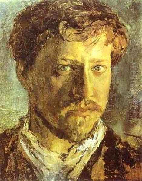 Self Portrait 1880s Oil Painting by Valentin Aleksandrovich Serov