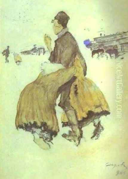 A Recruit 1906 Oil Painting by Valentin Aleksandrovich Serov