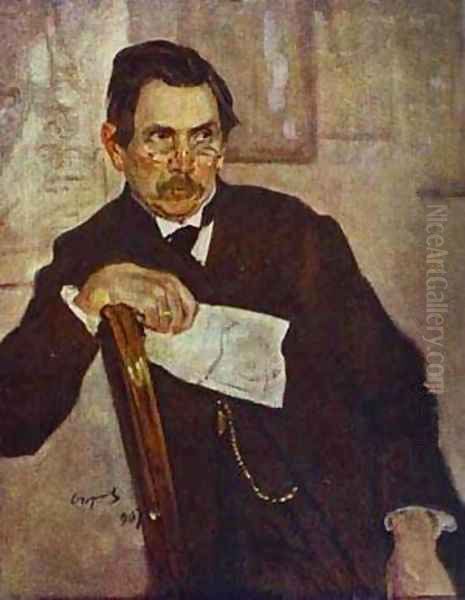 Portrait Of A Kasyanov 1907 Oil Painting by Valentin Aleksandrovich Serov