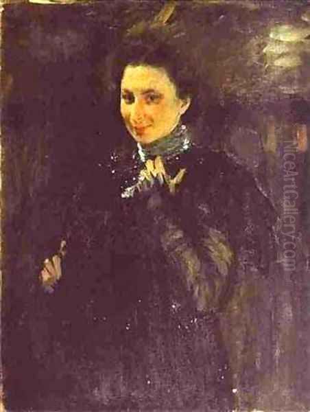 Portrait Of Mara Oliv 1895 Oil Painting by Valentin Aleksandrovich Serov