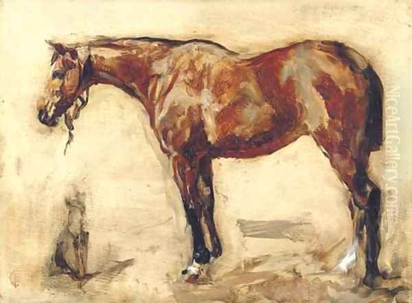 Study of a horse Oil Painting by Valentin Aleksandrovich Serov