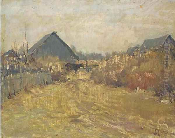 Study of a Russian farm Oil Painting by Valentin Aleksandrovich Serov