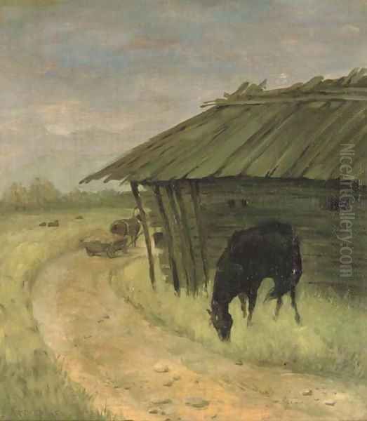 Study for 'October, Domotkanovo' Oil Painting by Valentin Aleksandrovich Serov