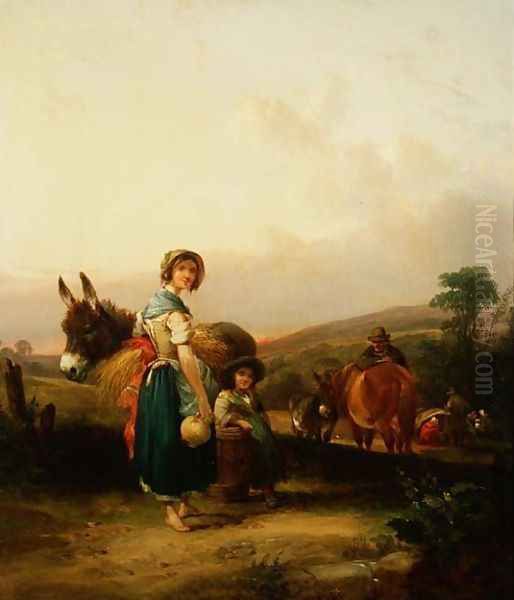 Gypsies, 1855 Oil Painting by William Joseph Shayer