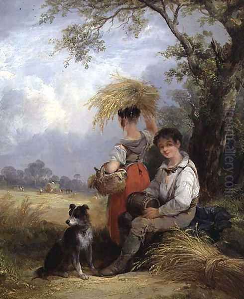 The Harvesters Lad Oil Painting by William Joseph Shayer