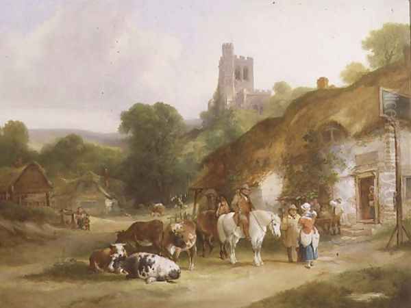 The Plow Inn Oil Painting by William Joseph Shayer