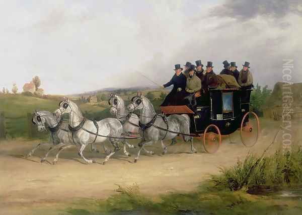 The London to Brighton Stage Coach Oil Painting by William Joseph Shayer