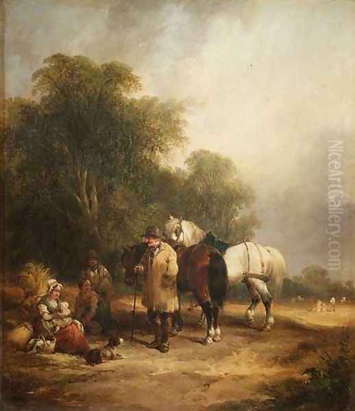 Harvest Time Oil Painting by William Joseph Shayer