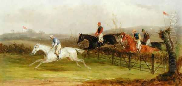 Steeplechasing The Brook Oil Painting by William Joseph Shayer