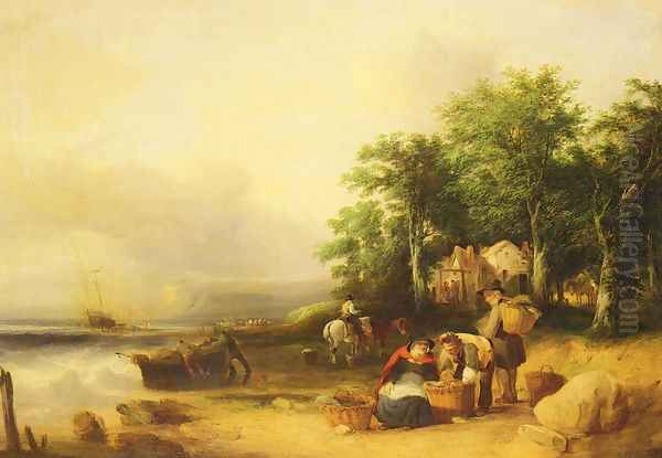 View on the Isle of Wight Oil Painting by William Joseph Shayer