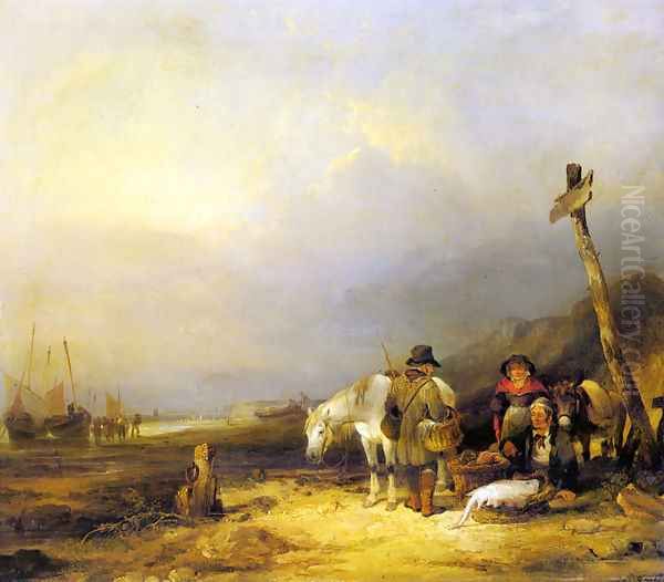 On The South Coast Oil Painting by William Joseph Shayer