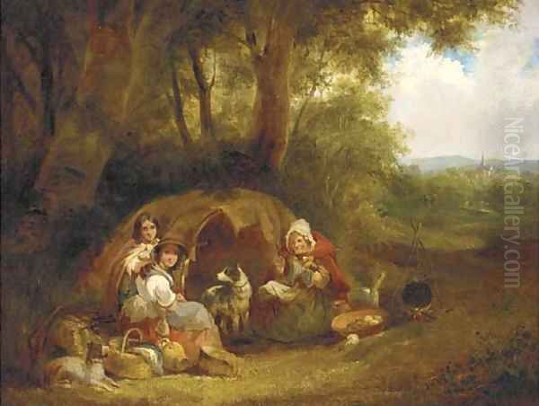 The gypsy encampment 3 Oil Painting by William Joseph Shayer