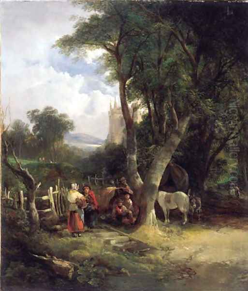 The Gypsy Encampment Oil Painting by William Joseph Shayer