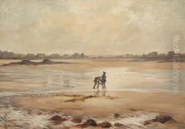 Low Tide Etaples Oil Painting by Bonny Rupert