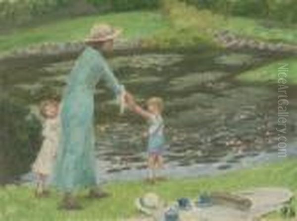 The Lily Pond Oil Painting by Bonny Rupert